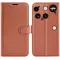 Phonesta Litchi Skin Book Wallet Case hoesje voor Nothing Phone (3) - Bruin