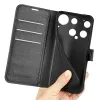 Phonesta Litchi Skin Book Wallet Case hoesje voor Nothing Phone (3) - Zwart 5