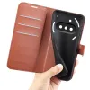 Phonesta Litchi Skin Book Wallet Case hoesje voor Nothing Phone (3a) - Bruin 5