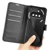Phonesta Litchi Skin Book Wallet Case hoesje voor Nothing Phone (3a) - Zwart 5