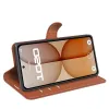 Phonesta Litchi Skin Book Wallet Case hoesje voor Nothing Phone (4a) - Bruin 4