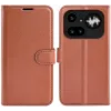 Phonesta Litchi Skin Book Wallet Case hoesje voor Nothing Phone (4a) Pro - Bruin 0