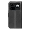 Phonesta Litchi Skin Book Wallet Case hoesje voor Nothing Phone (4a) Pro - Zwart 2