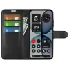 Phonesta Litchi Skin Book Wallet Case hoesje voor Nothing Phone (4a) Pro - Zwart 3