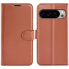 Phonesta Litchi Skin Book Wallet Case hoesje voor Google Pixel 10 Pro XL - Bruin 0