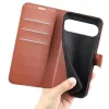 Phonesta Litchi Skin Book Wallet Case hoesje voor Google Pixel 10 Pro XL - Bruin 5