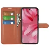 Phonesta Litchi Skin Book Wallet Case hoesje voor Google Pixel 10 / 10 Pro - Bruin 3