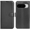 Phonesta Litchi Skin Book Wallet Case hoesje voor Google Pixel 10 / 10 Pro - Zwart 0