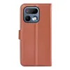 Phonesta Litchi Skin Book Wallet Case hoesje voor Realme 16 Pro - Bruin 2