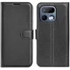 Phonesta Litchi Skin Book Wallet Case hoesje voor Realme 16 Pro - Zwart 0