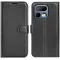 Phonesta Litchi Skin Book Wallet Case hoesje voor Realme 16 Pro - Zwart