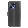 Phonesta Litchi Skin Book Wallet Case hoesje voor Realme 16 Pro - Zwart 2