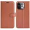 Phonesta Litchi Skin Book Wallet Case hoesje voor Realme 16 Pro Plus - Bruin