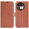 Phonesta Litchi Skin Book Wallet Case hoesje voor Realme GT 8 Pro - Bruin 0