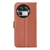 Phonesta Litchi Skin Book Wallet Case hoesje voor Realme GT 8 Pro - Bruin 2