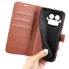 Phonesta Litchi Skin Book Wallet Case hoesje voor Realme GT 8 Pro - Bruin 5
