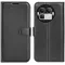 Phonesta Litchi Skin Book Wallet Case hoesje voor Realme GT 8 Pro - Zwart