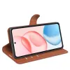 Phonesta Litchi Skin Book Wallet Case hoesje voor HONOR 400 - Bruin 4