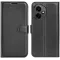 Phonesta Litchi Skin Book Wallet Case hoesje voor HONOR 400 - Zwart