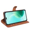 Phonesta Litchi Skin Book Wallet Case hoesje voor HONOR 400 Lite - Bruin 4