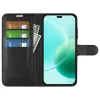 Phonesta Litchi Skin Book Wallet Case hoesje voor HONOR 400 Lite - Zwart 3