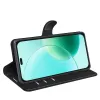 Phonesta Litchi Skin Book Wallet Case hoesje voor HONOR 400 Lite - Zwart 4