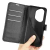 Phonesta Litchi Skin Book Wallet Case hoesje voor HONOR 400 Pro - Zwart 5