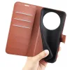 Phonesta Litchi Skin Book Wallet Case hoesje voor HONOR Magic8 Lite - Bruin 5