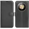 Phonesta Litchi Skin Book Wallet Case hoesje voor HONOR Magic8 Lite - Zwart