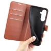 Phonesta Litchi Skin Book Wallet Case hoesje voor Samsung Galaxy A17 - Bruin 5