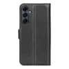 Phonesta Litchi Skin Book Wallet Case hoesje voor Samsung Galaxy A17 - Zwart 2