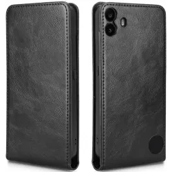 Phonesta Leather Vertical Flip Wallet Case hoesje voor Nothing CMF Phone 1 - Zwart