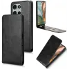 Phonesta Leather Vertical Flip Wallet Case hoesje voor Motorola Moto G75 - Zwart 4