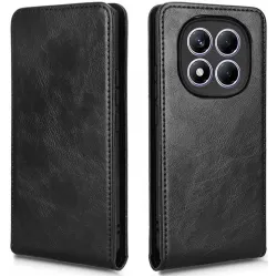 Phonesta Leather Vertical Flip Wallet Case hoesje voor Xiaomi Redmi Note 14 Pro 4G - Zwart