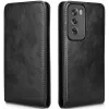 Phonesta Leather Vertical Flip Wallet Case hoesje voor Oppo Reno12 - Zwart