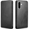 Phonesta Leather Vertical Flip Wallet Case hoesje voor Samsung Galaxy A36/A56 - Zwart