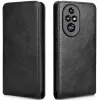 Phonesta Leather Vertical Flip Wallet Case hoesje voor HONOR 200 Pro - Zwart