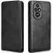 Phonesta Leather Vertical Flip Wallet Case hoesje voor HONOR 200 Pro - Zwart