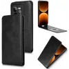 Phonesta Leather Vertical Flip Wallet Case hoesje voor Realme GT 7 Pro - Zwart 2