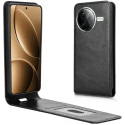 Phonesta Leather Vertical Flip Wallet Case hoesje voor Xiaomi Poco F7 Pro/F7 Ultra - Zwart