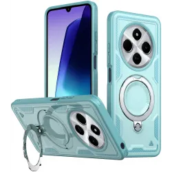 Phonesta MagLock Armor Back Cover hoesje met ring en MagSafe voor Xiaomi Redmi 14C / Xiaomi Poco C75 - Lichtblauw