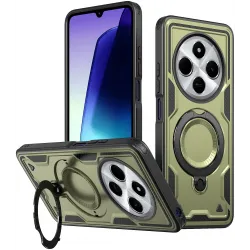Phonesta MagLock Armor Back Cover hoesje met ring en MagSafe voor Xiaomi Redmi 14C / Xiaomi Poco C75 - Groen