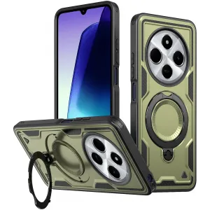 Phonesta MagLock Armor Back Cover hoesje met ring en MagSafe voor Xiaomi Redmi 14C / Xiaomi Poco C75 - Groen