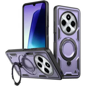 Phonesta MagLock Armor Back Cover hoesje met ring en MagSafe voor Xiaomi Redmi 14C / Xiaomi Poco C75 - Paars