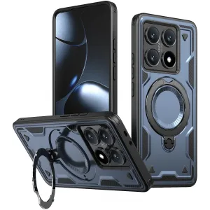 Phonesta MagLock Armor Back Cover hoesje met ring en MagSafe voor Xiaomi 14T - Donkerblauw