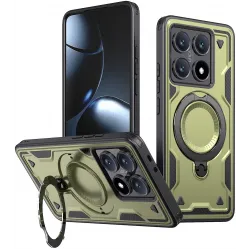 Phonesta MagLock Armor Back Cover hoesje met ring en MagSafe voor Xiaomi 14T - Groen
