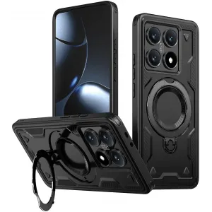 Phonesta MagLock Armor Back Cover hoesje met ring en MagSafe voor Xiaomi 14T - Zwart