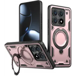 Phonesta MagLock Armor Back Cover hoesje met ring en MagSafe voor Xiaomi 14T Pro - Roségoud