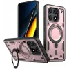 Phonesta MagLock Armor Back Cover hoesje met ring en MagSafe voor Xiaomi Poco X6 Pro - Roségoud