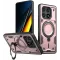 Phonesta MagLock Armor Back Cover hoesje met ring en MagSafe voor Xiaomi Poco X6 Pro - Roségoud